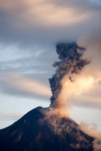 A picture of Tungurahua Volcano In Ecuador