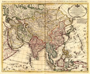 icutre of Indian Ocean Vintage Map
