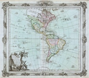 A picture of a South American Vintage Map