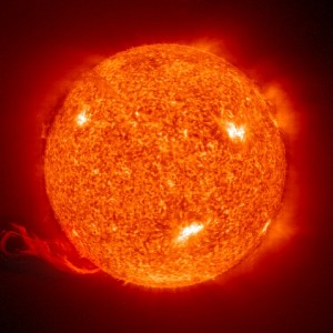 A picture of the hot sun.