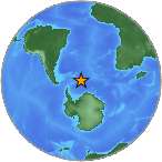 The USGS small globe showing the earthquake at the South Sandwich Islands