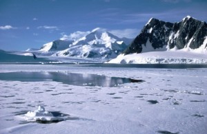 A picture of the ice melting in Antarctica