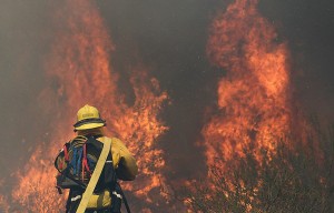 A picture of a firefighter.