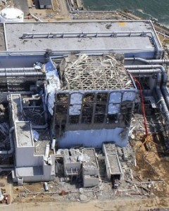 The damaged Fukushima nuclear reactor.