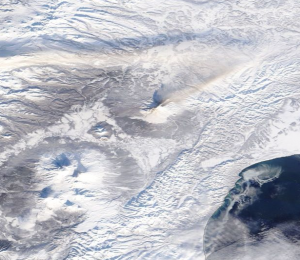 Kamchatkan eruption from space - NASA